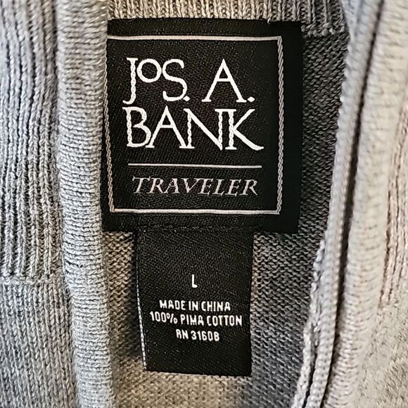 Jos. A. Bank Traveler Mens 1/4 zip pullover sweater, Size Large, New Without Tag - Picture 5 of 8